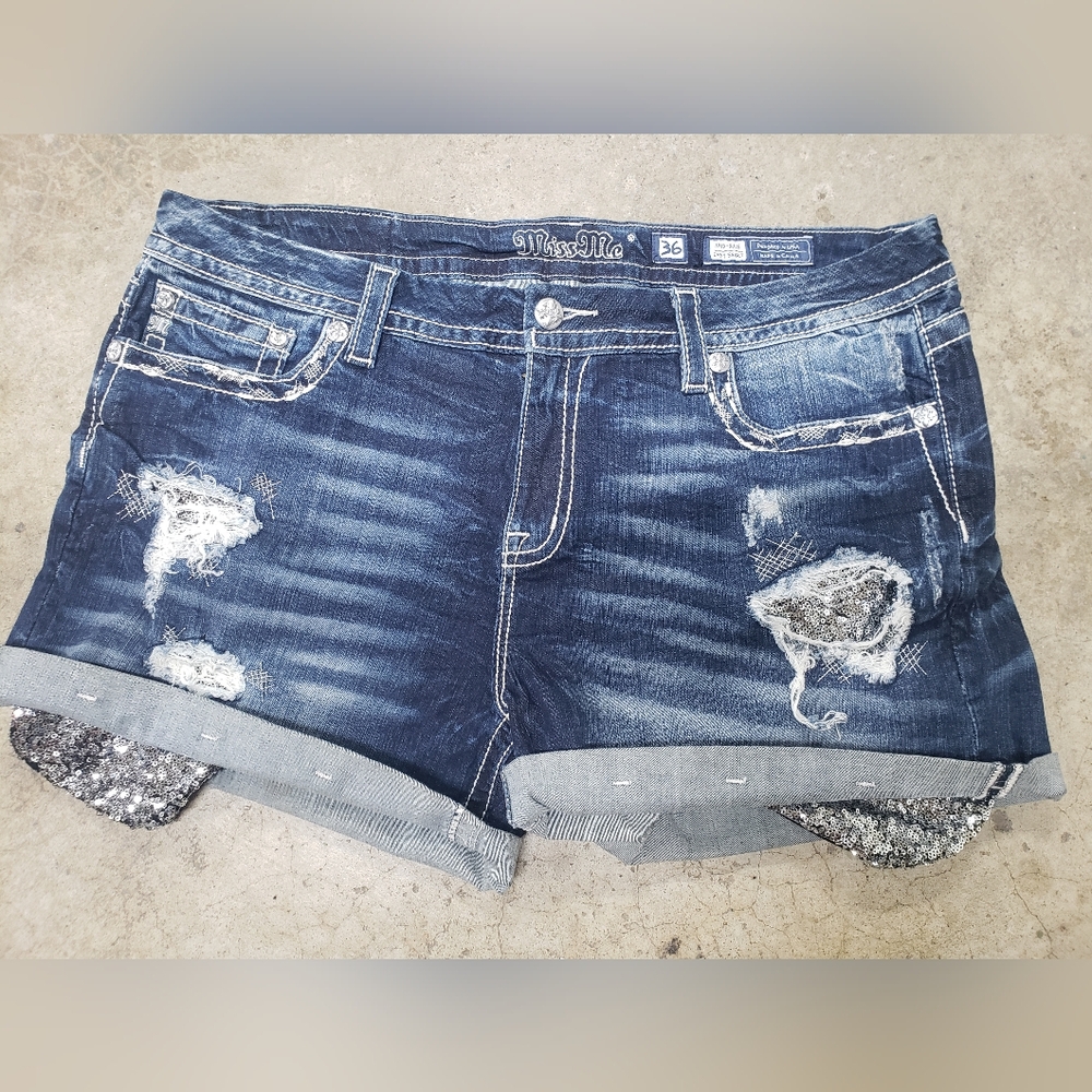 Miss Me Bling Shorts 36 Easy Fit